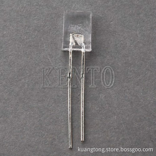 2X5mm Square Red Water Clear Lens Led Lamp